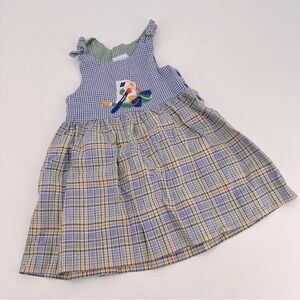Vintage 90s Patsy Aiken Art Artist Jumper Dress Size 2T